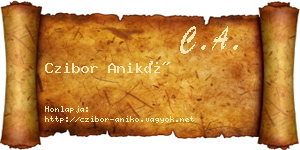 Czibor Anikó névjegykártya